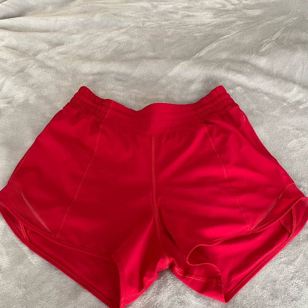 Lululemon Hotty Hot High Rise Shorts in Dark Red size 6 4”